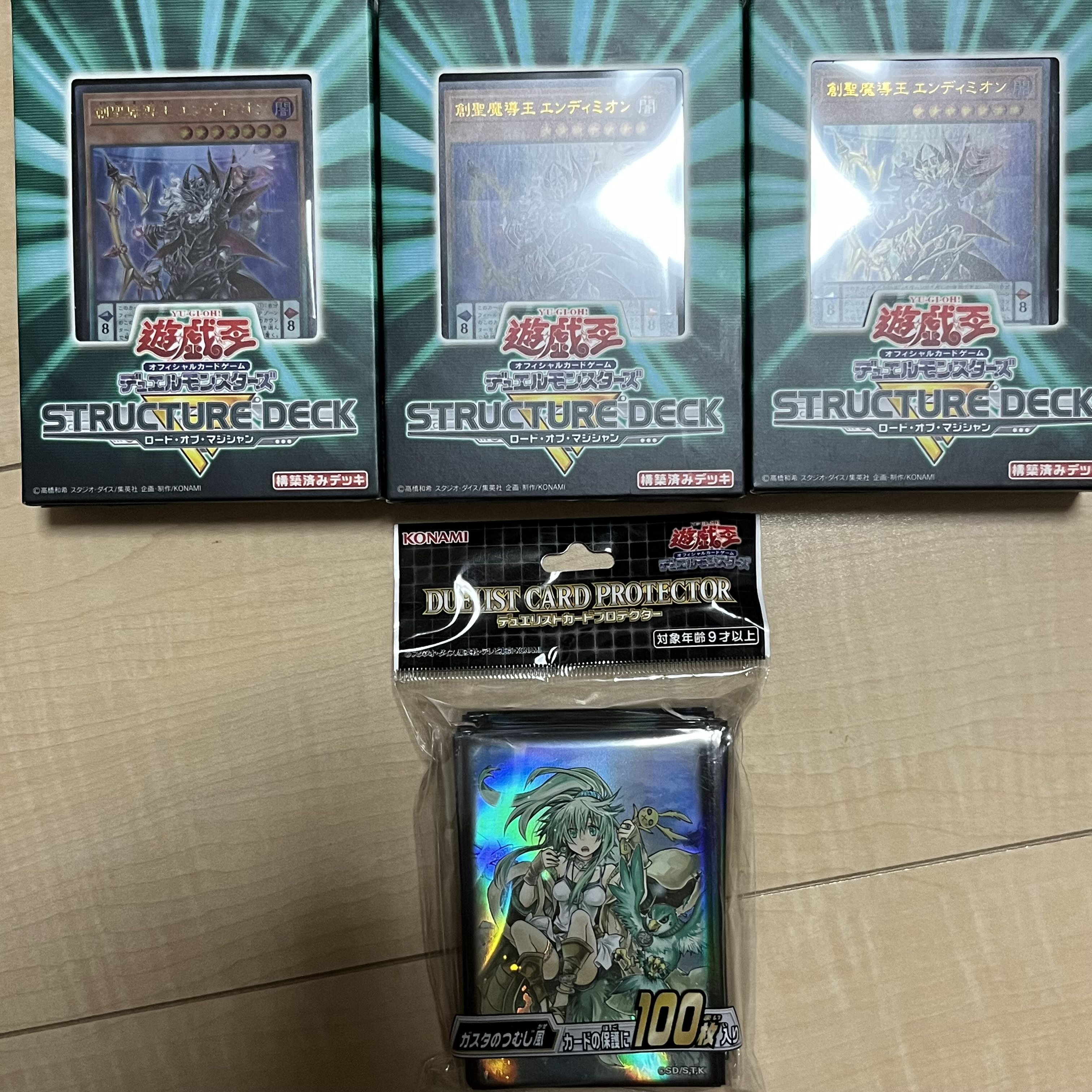 遊戯王　ストラクチャーデッキR ロードオブマジシャン　プロテクターセット　絶版