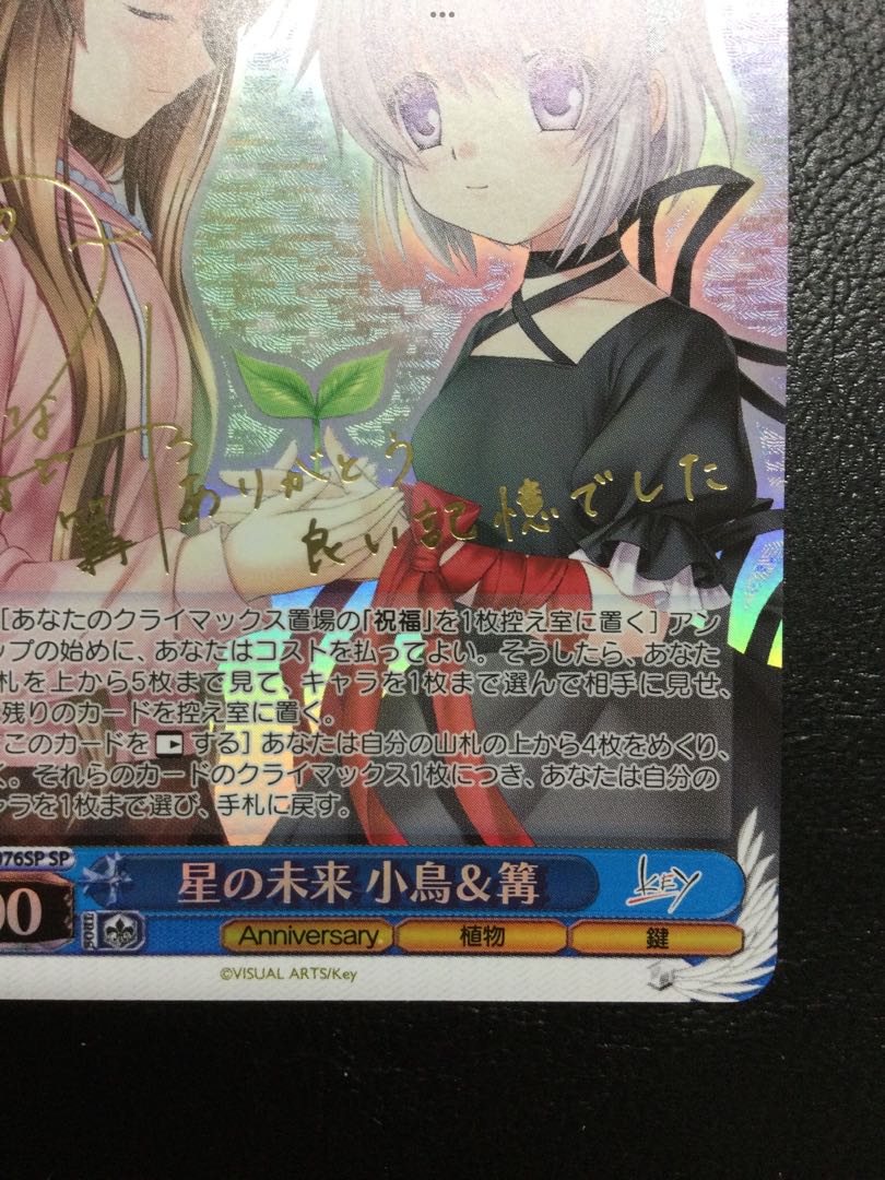 ① 星の未来 小鳥&篝(サイン入り) SP Krw/W102-076SP 1枚