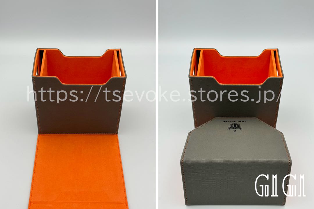 TIMEWALKER" collector's high-end Trek card deck case (storage box, deck holder) in gray. 1枚