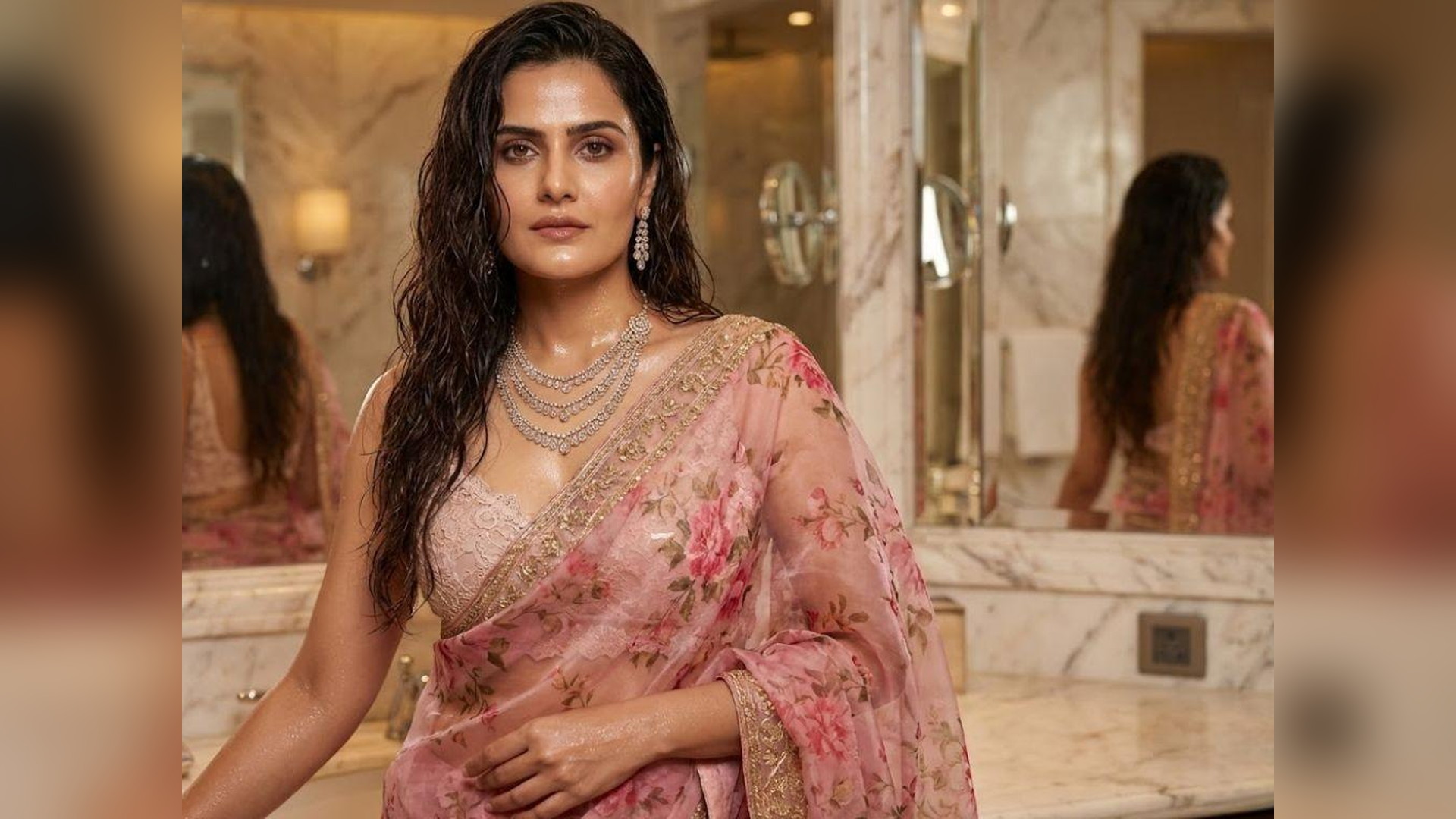 Pink Saree Elegance