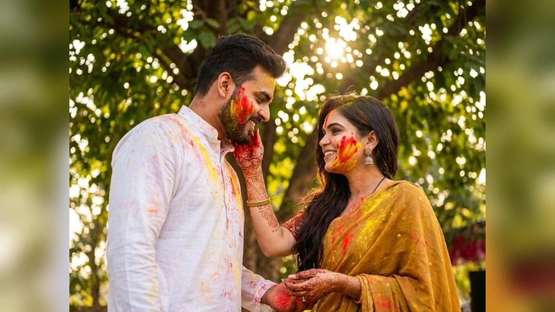 Romantic Holi Moment