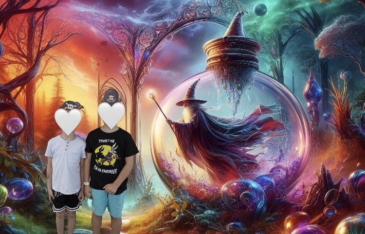 [Obrázok ukážky magickej fotky - chlapec superhrdina]