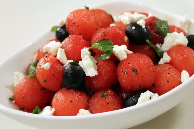Watermelon Olive & Feta Salad