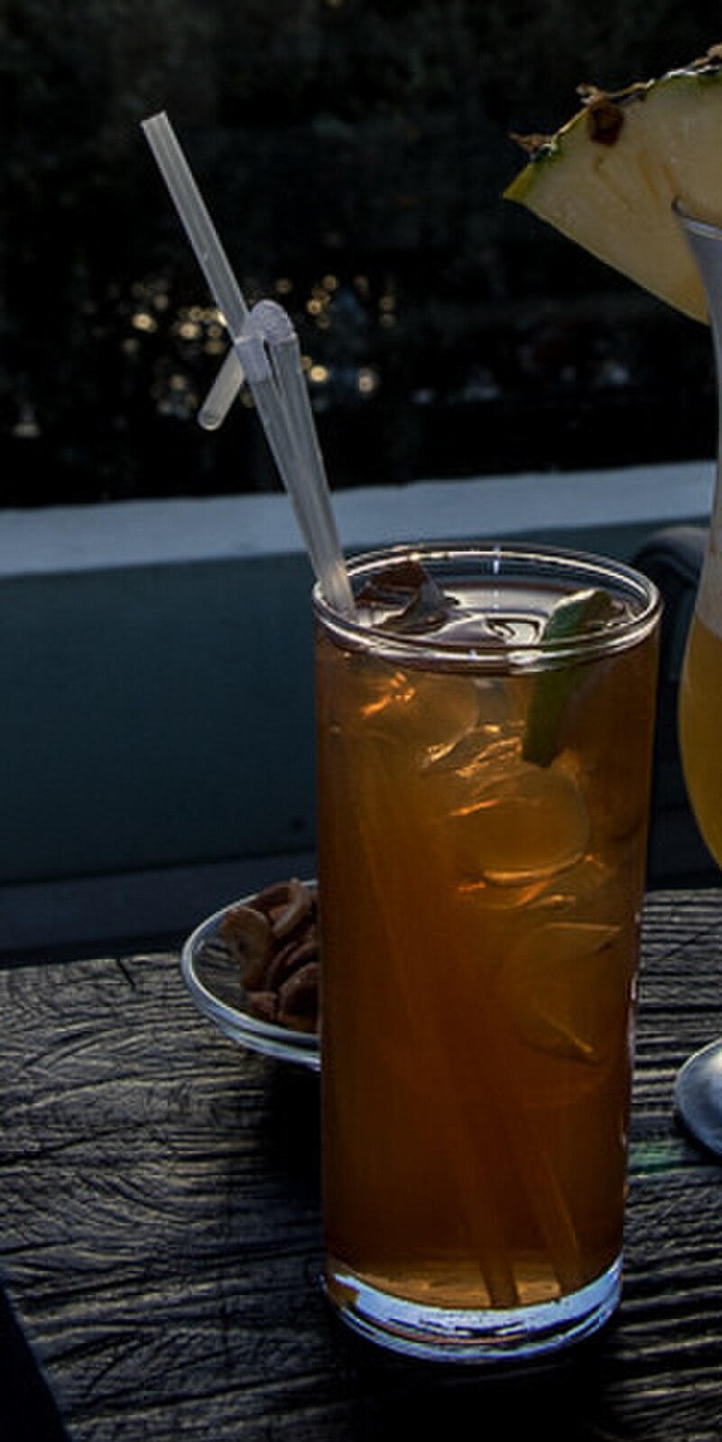 Brandy Sour cocktail in a highball glass