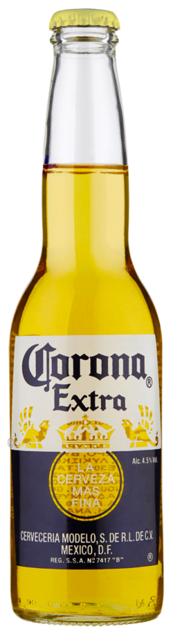Corona Extra clear glass beer bottle
