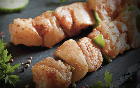 Brochettes filet mignon de veau marinade girolle