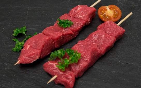 Brochettes de boeuf nature