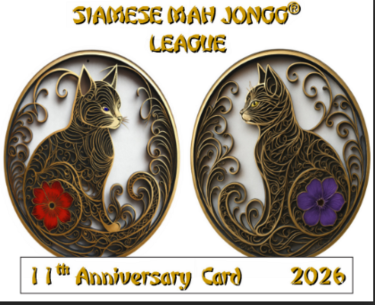 2025 Siamese Mah Jongg Card picture