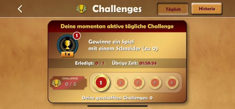 Das spannende Challenge-System bei Schnopsn Cash