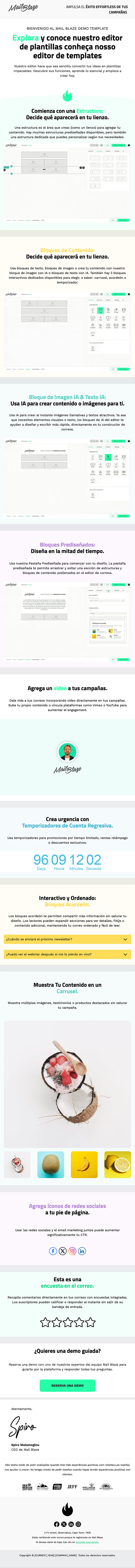 Spanish Editor Demo Template