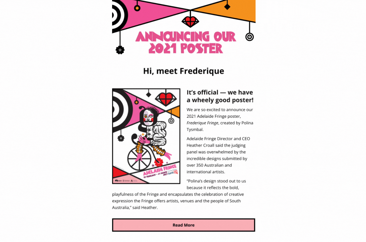 Adelaide Fringe email GIF poster