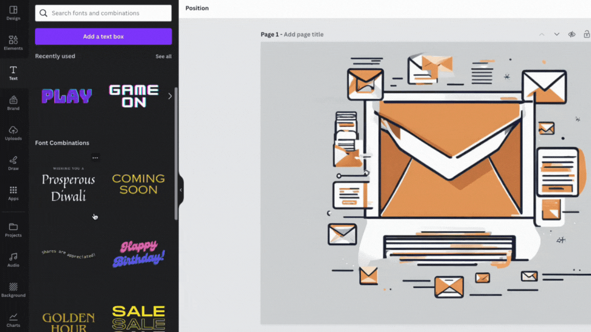 GIF que muestra la tipografía de Canva