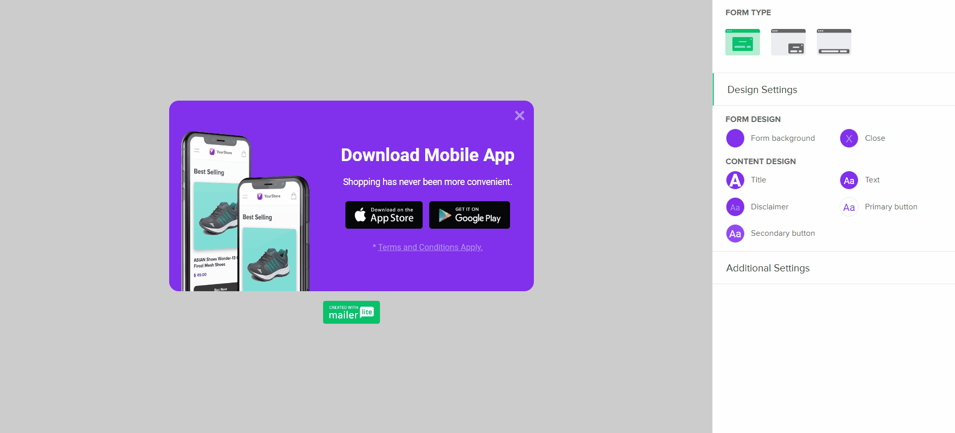 Promotion pop-up conversion tracking