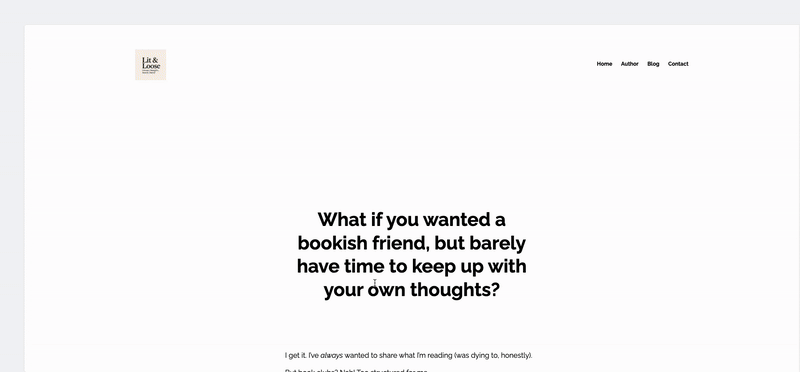 A website created with MailerLite