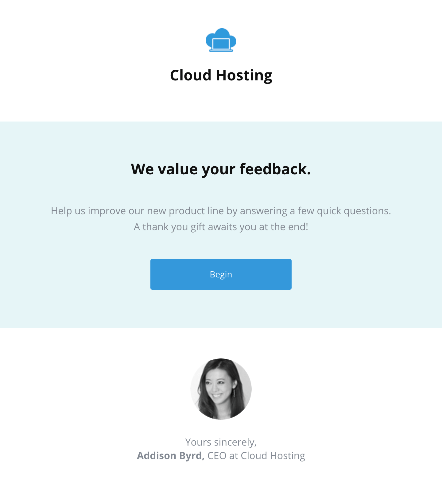 Przykład interaktywnej ankiety w newsletterze