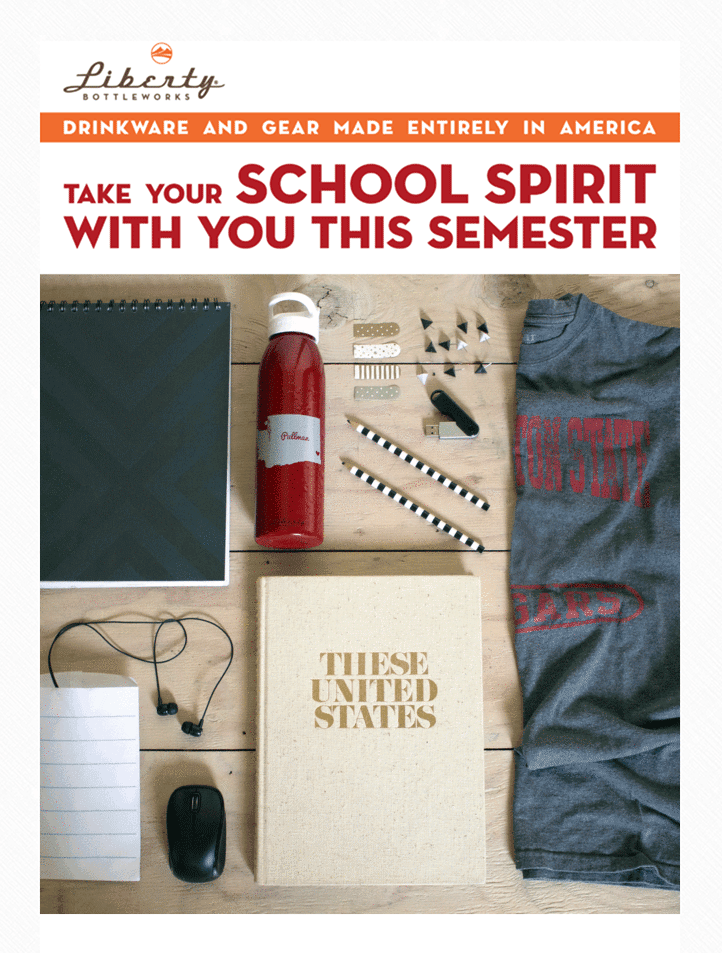 Liberty gif in newsletter example school tools