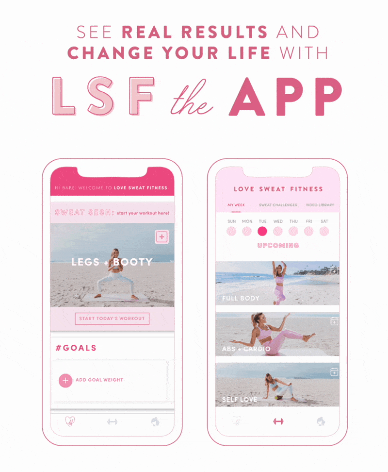 Love Sweat Fitness email example