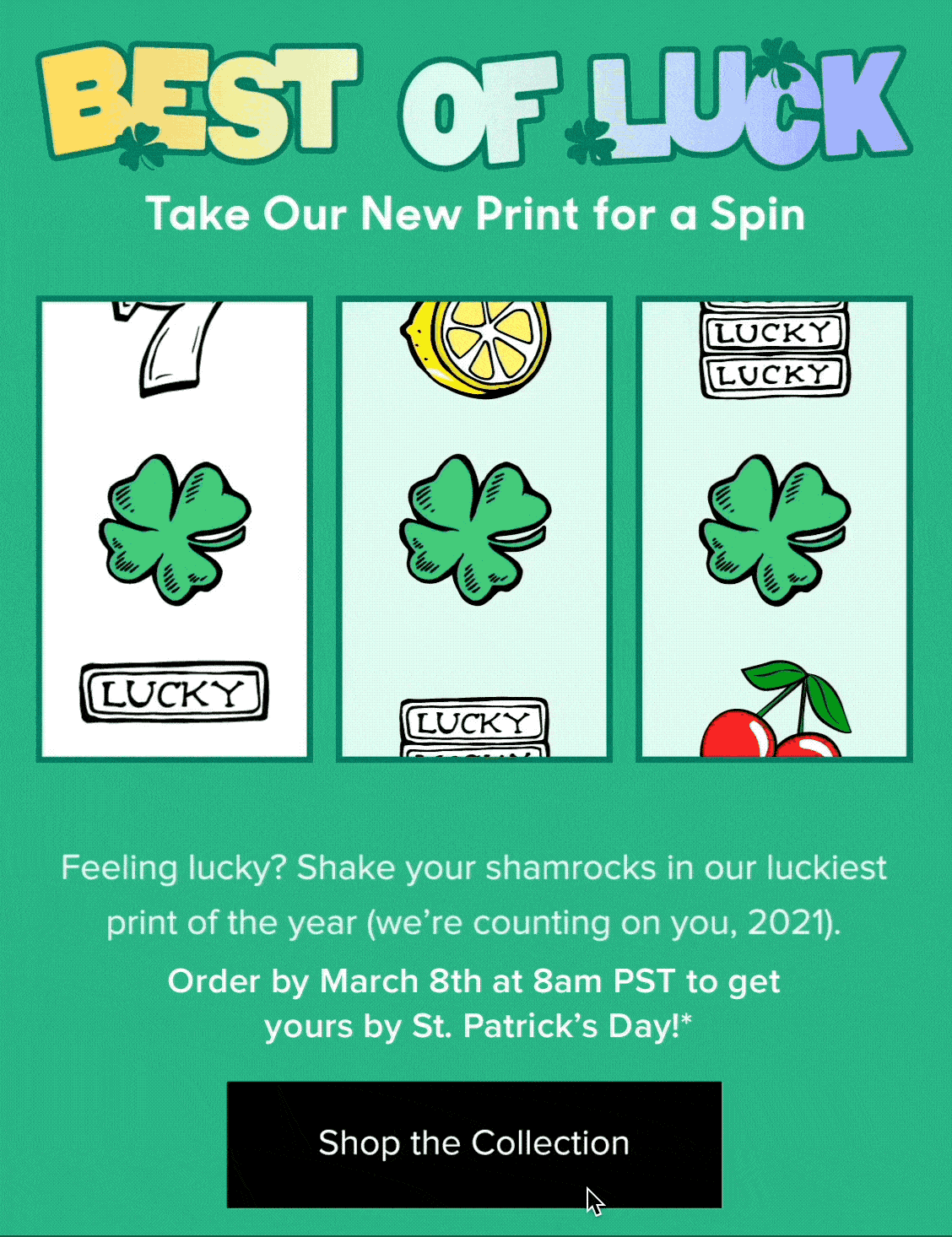 MeUndies email GIF with a spinning wheel