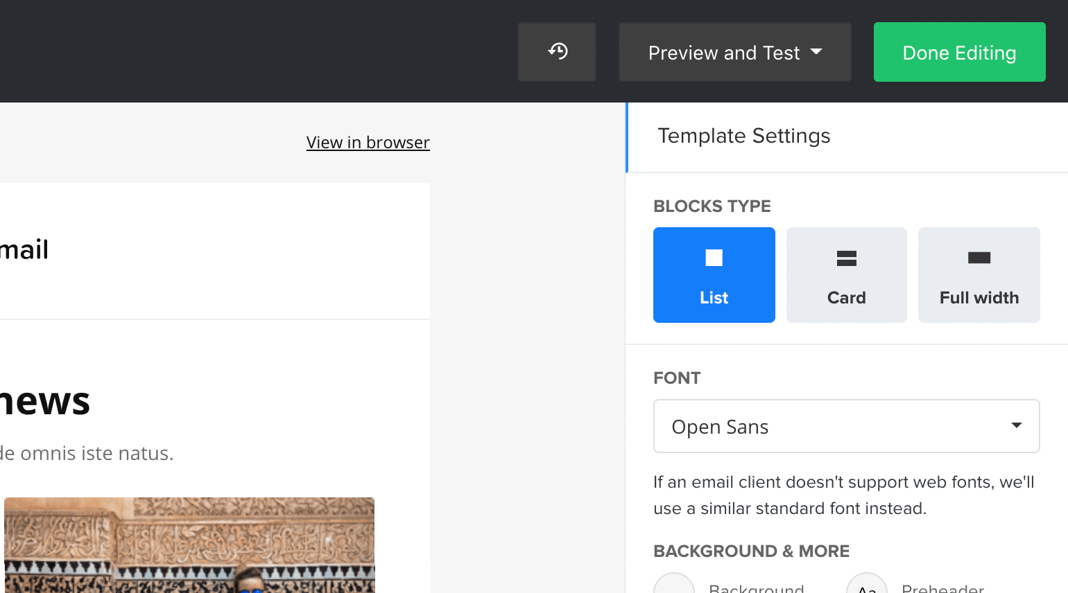 New Drag & drop Editor version history