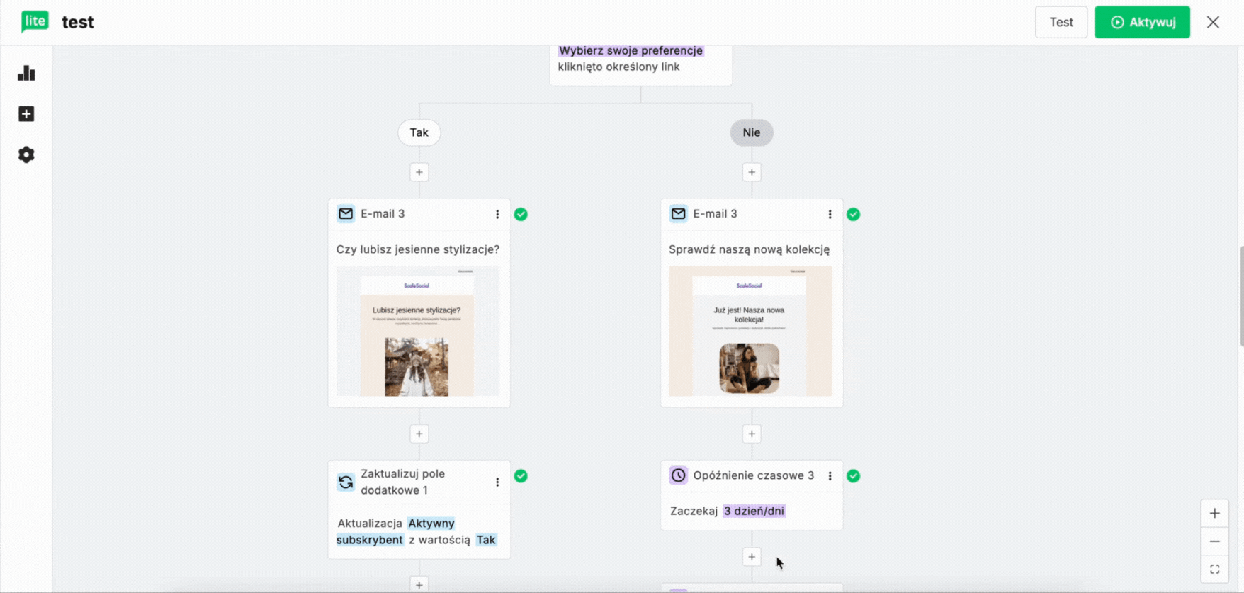 GIF pokazujący funkcję zmiany kolejności z drag & drop