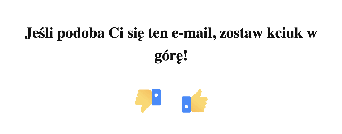 Ankieta typu Lubię/Nie lubię | MailerLite