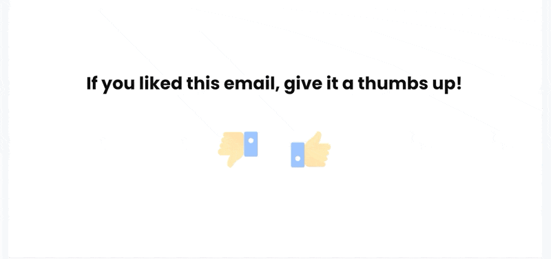 Like/dislike survey in MailerLite