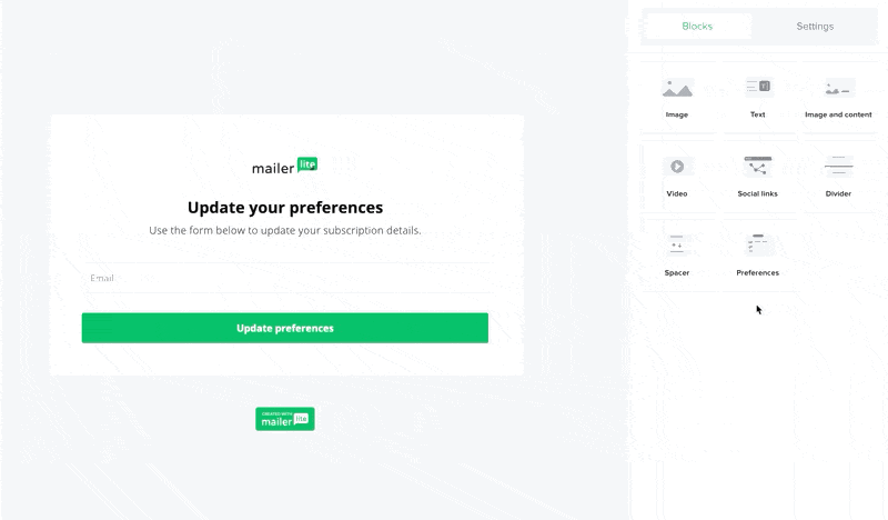 Adding preference questions to the email preference page