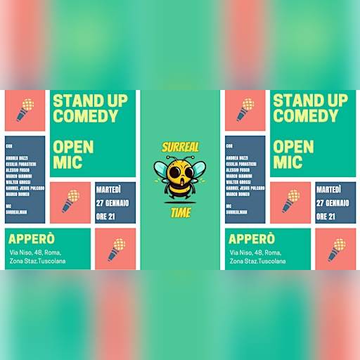 STAND UP COMEDY OPEN MIC  @APPERO'
