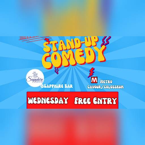 Free Comedy Show in English @Sapphire Bar (Metro Colosseo/Monti)