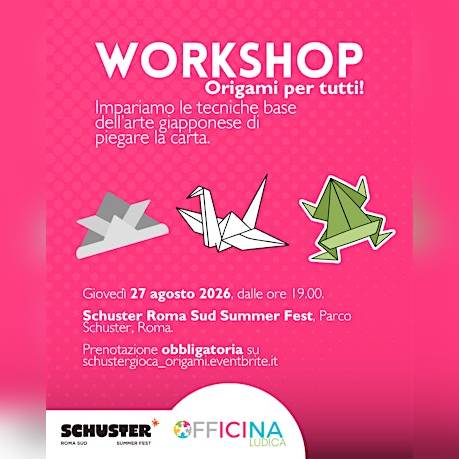 Schuster GIOCA | Workshop Origami base per Tutti (10 anni in su)