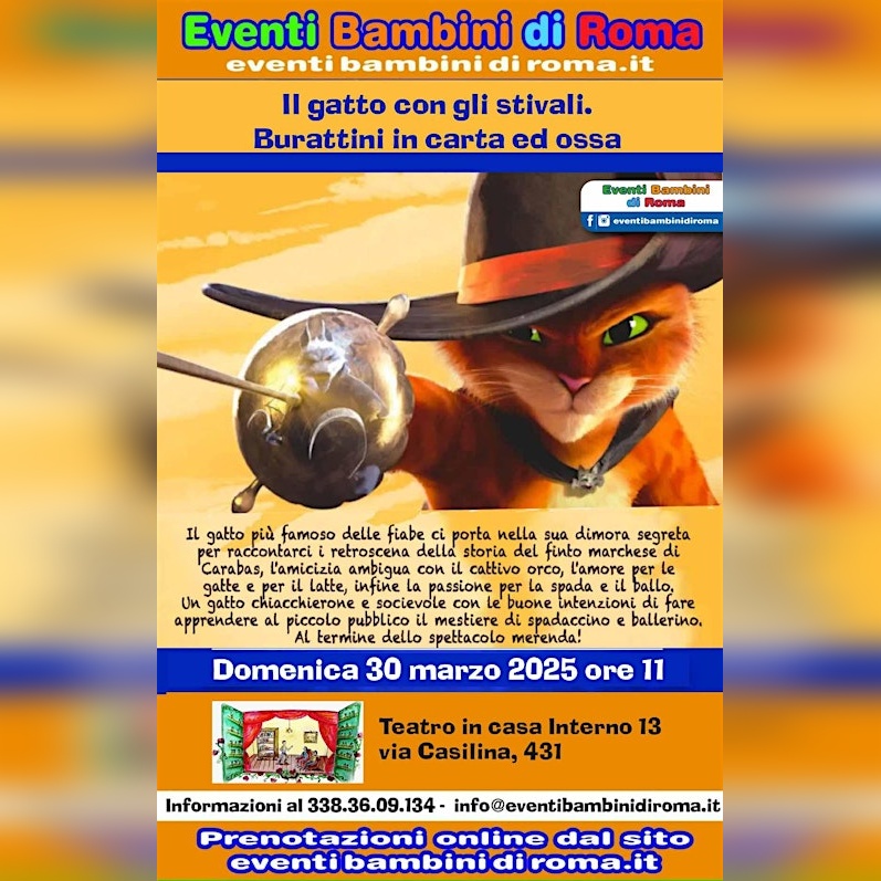 Spettacolo per bambini "Il gatto con gli stivali"
