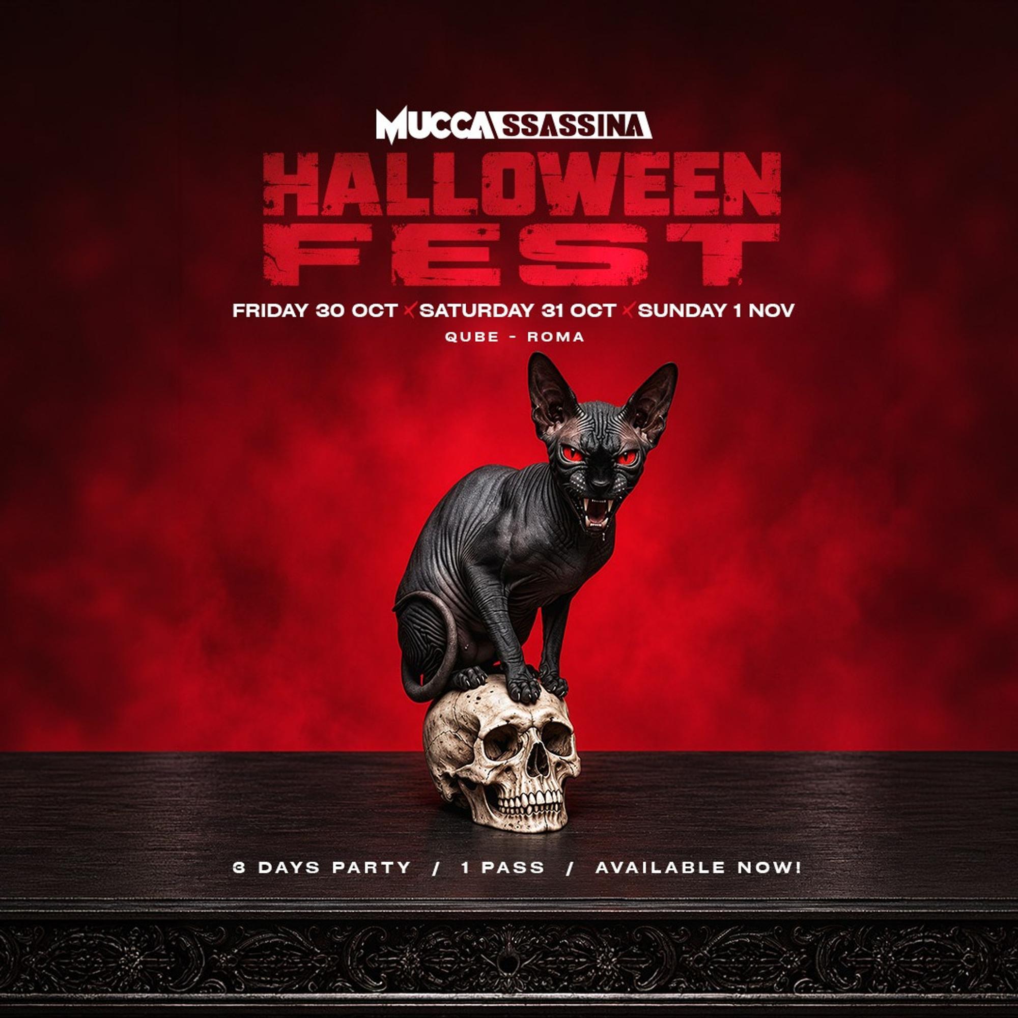 MUCCASSASSINA - HALLOWEEN FEST PASS - ABBONAMENTO 3 PARTY