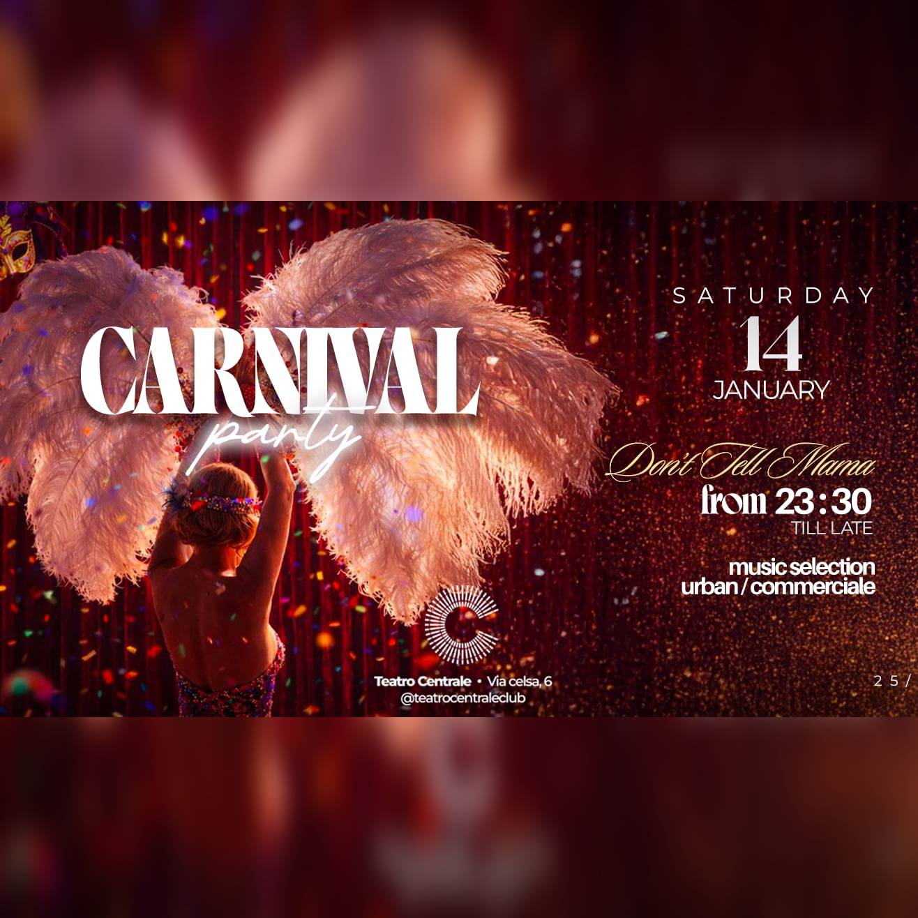 Don't Tell Mama CARNIVAL night - Sabato 14 Febbraio