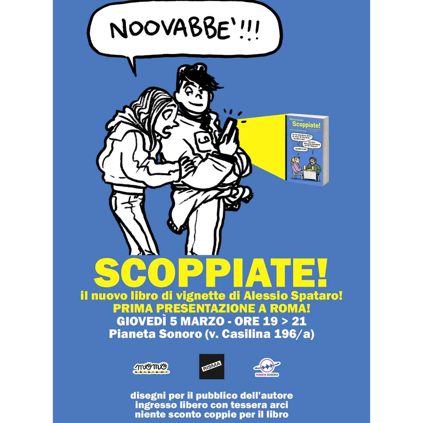 Scoppiate! Prima presentazione a Roma del nuovo libro di vignette di Alessio Spataro