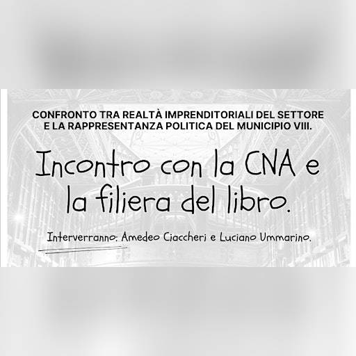 Incontro con la CNA e la filiera del libro.