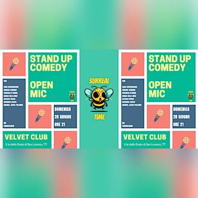 STAND UP COMEDY OPEN MIC  @VELVET CLUB, SAN LORENZO