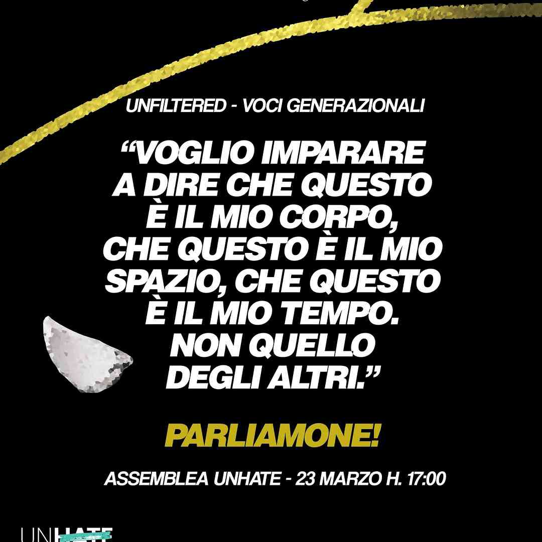 Road show - Unfiltered - Voci generazionali | Assemblea Unhate