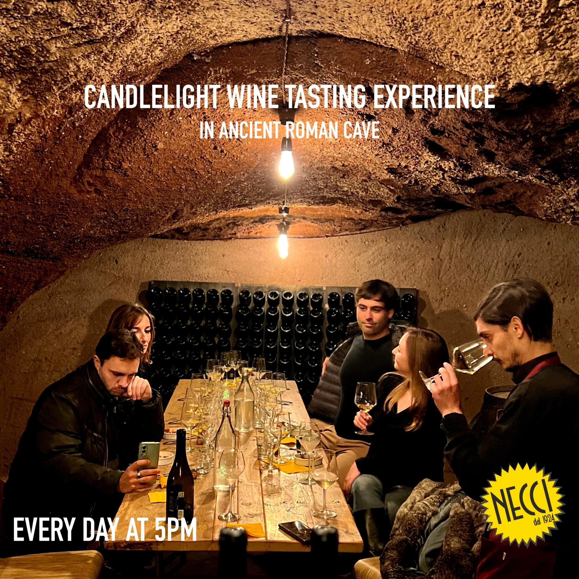 Candlelight Wine Tasting Experience in Ancient Roman Cave