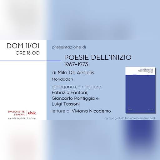 Presentazione di "Poesie dell'inizio" 1967-1973