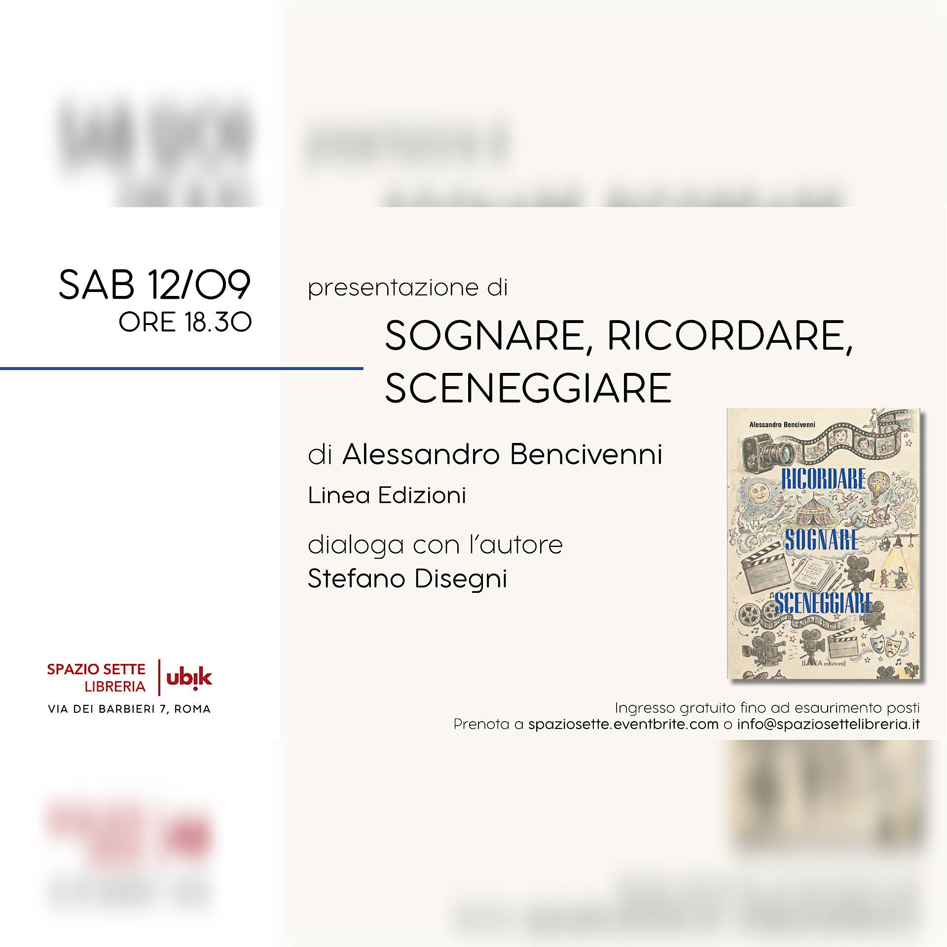 Presentazione di "Sognare, ricordare, sceneggiare"