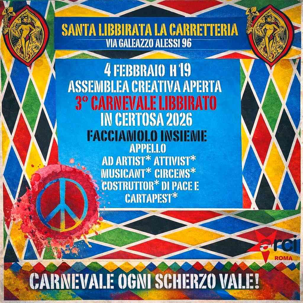 Assemblea creativa aperta per il 3° Carnevale Libbirato in Certosa 2026