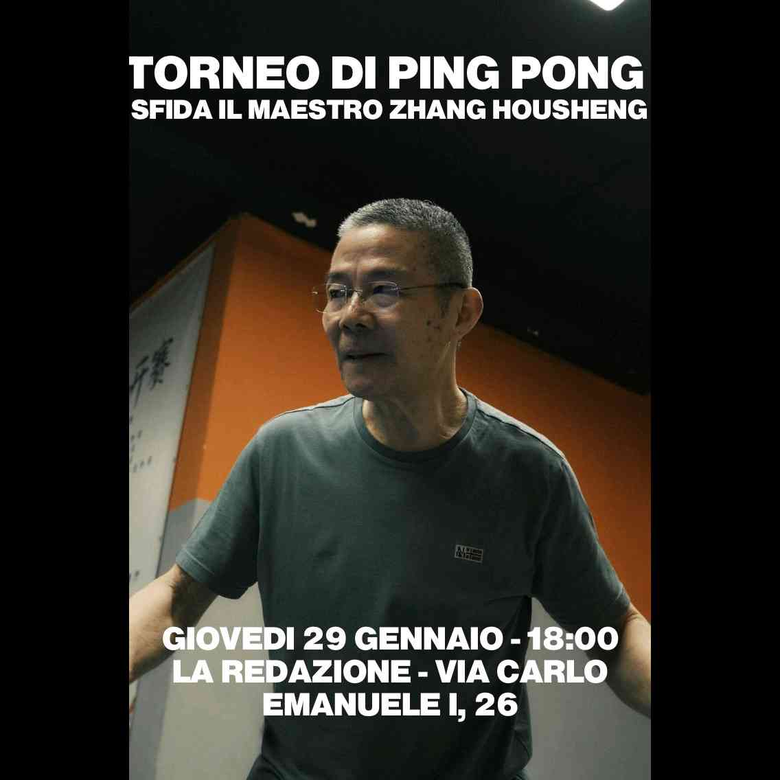 Torneo di Ping Pong - Sfida il Maestro Zhang Housheng