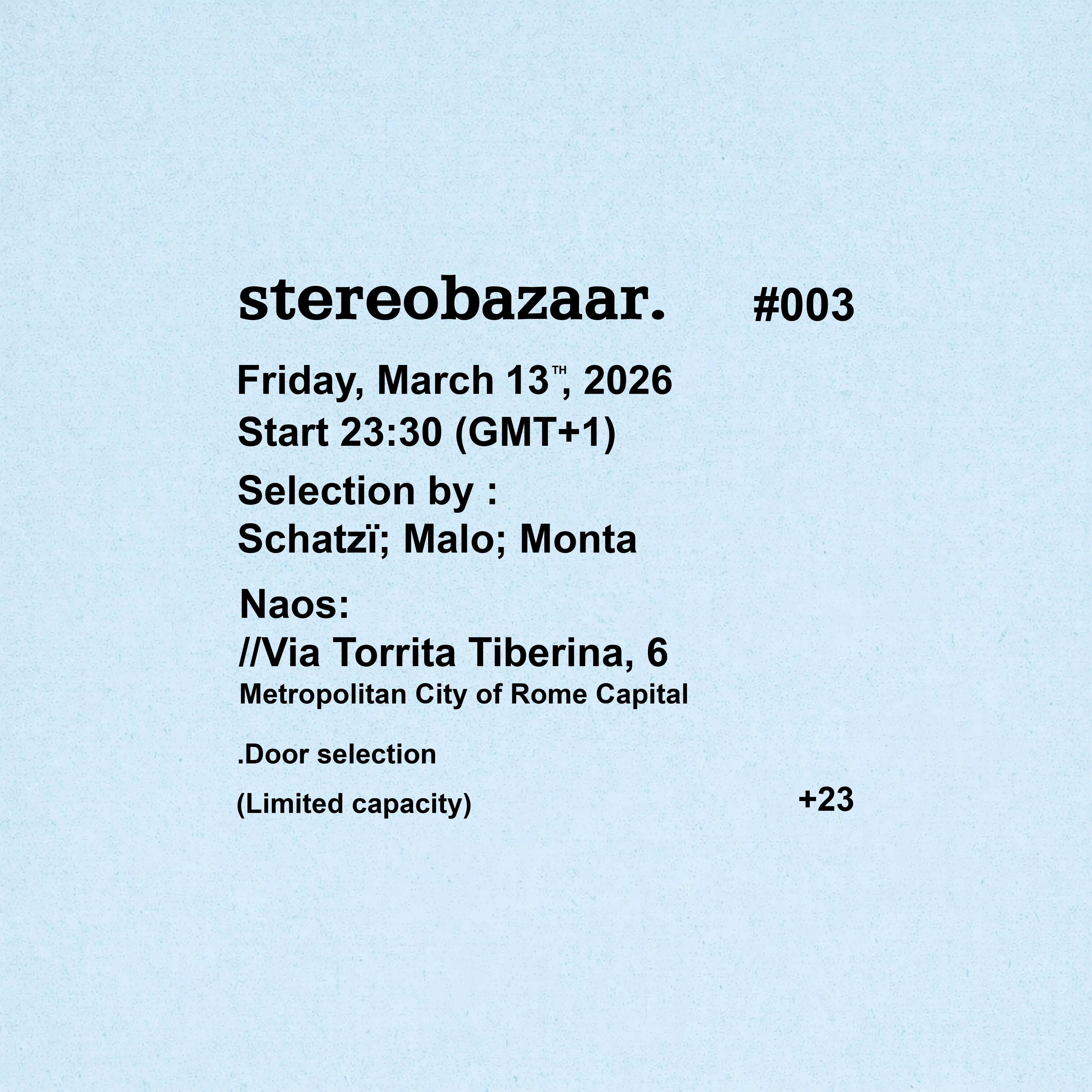 stereobazaar. 003 – Naos