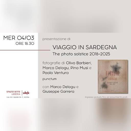 Presentazione di "Viaggio in Sardegna. The photo solstice 2018-2025"