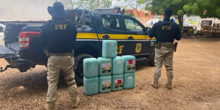 Polícia Rodoviária Federal apreendeu mais de 100 litros de agrotóxicos na BR-230