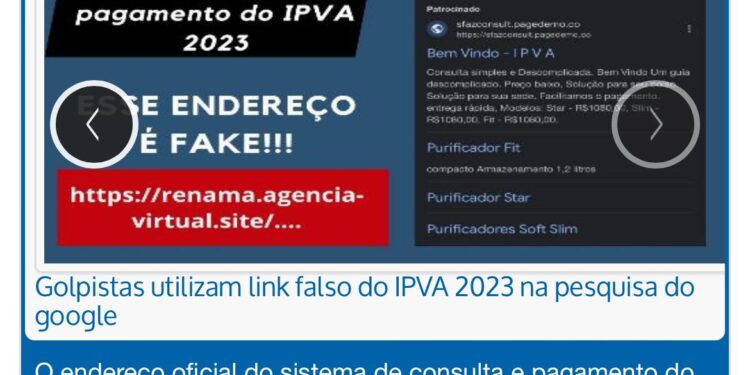 Criminosos fazem site falso do Detran para aplicar golpes