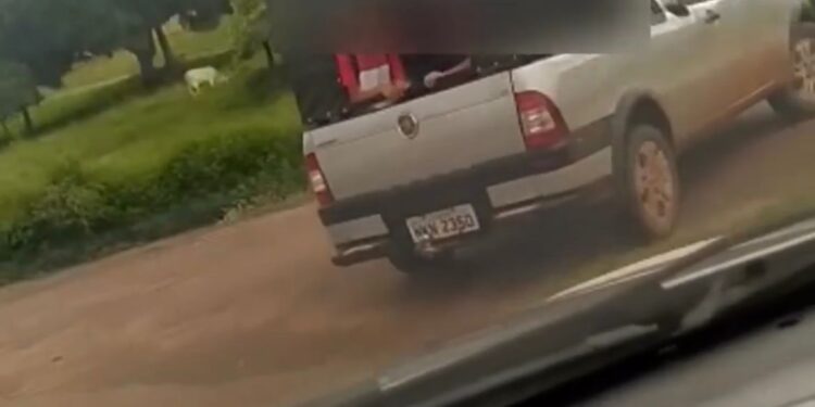 Alunos são transportados na carroceria de um carro no interior do Maranhão