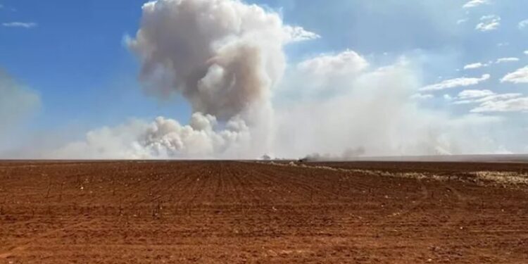 Incêndio destrói plantação de milho e veículos em fazenda na cidade de Balsas