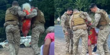 Força Estadual resgata três idosos após carro cair em ribanceira em Açailândia