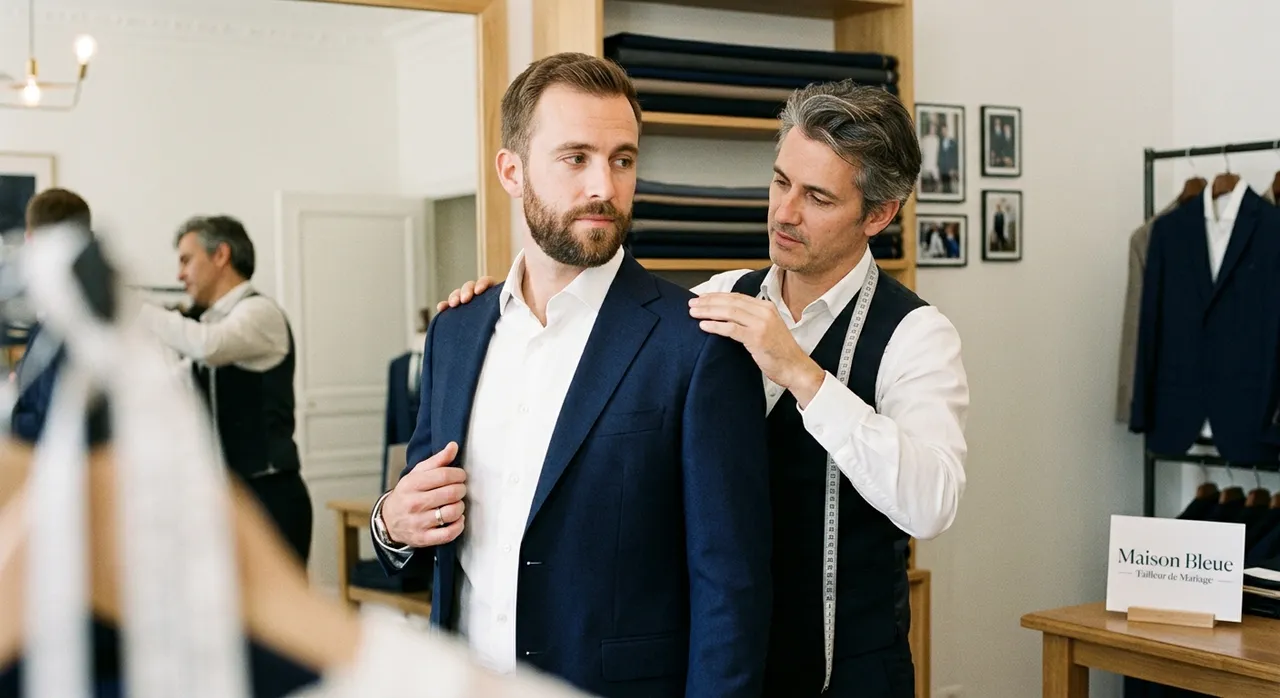 Costume de mariage pour homme Maison Bleue Mulhouse